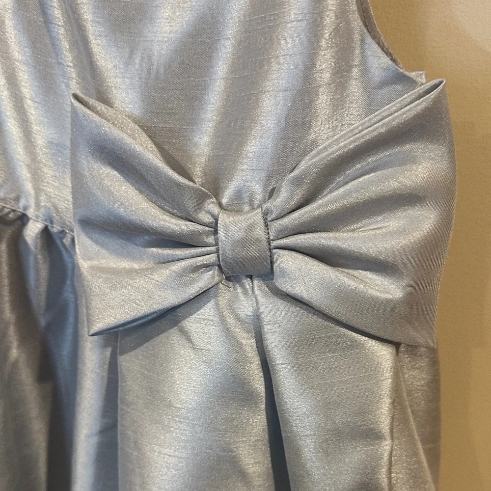 Gymboree Shimmering Silver Formal Dress with Bow